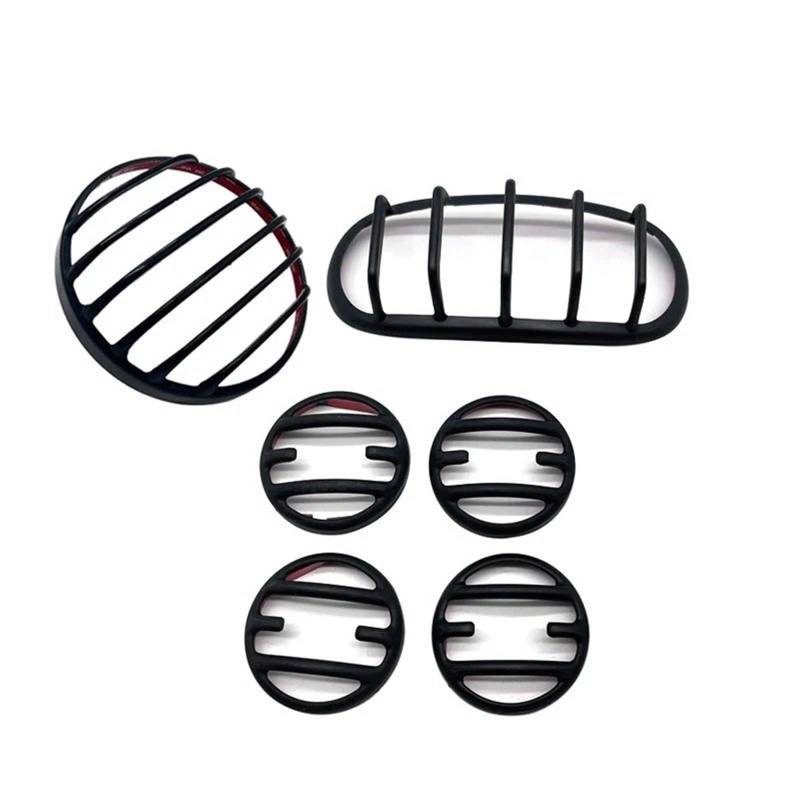 Abdeckung Scheinwerfer Für Rebel Für CMX 500 Für CMX 300 Für CMX 1100 2020-2023 Matt Schwarz Scheinwerfer Blinker Rücklicht Grill Coverf Motorräd Scheinwerfergrill(Matte Black 6 Pcs) von tnbru