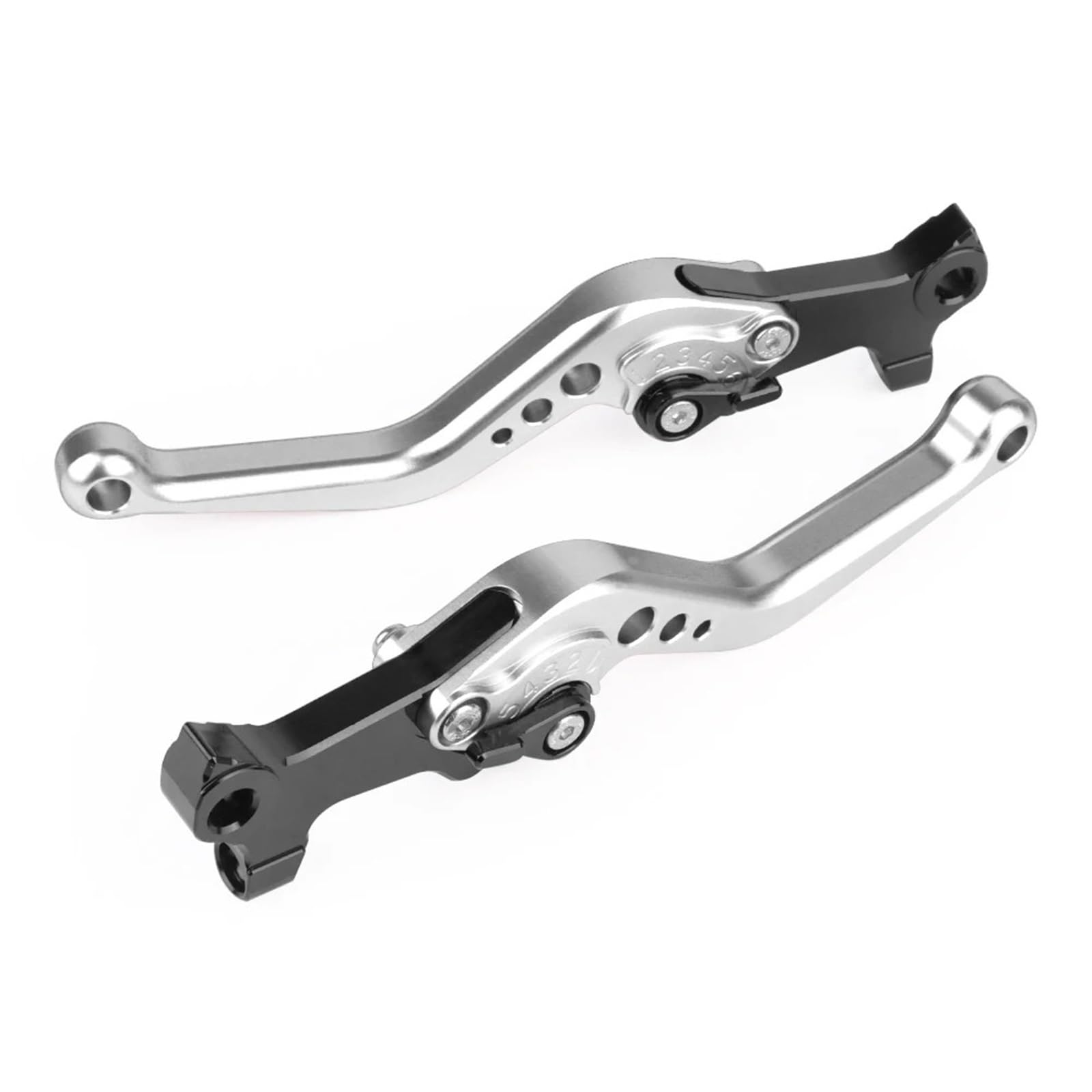 Bremse Kupplung Hebel Für Piaggio Für GILERA MP3 125/250/300/400/500 Für Kurze Bremshebel System Motorrad Control Griffe Links Rechts Spurstange Bremskupplungshebel(Silver) von tnbru