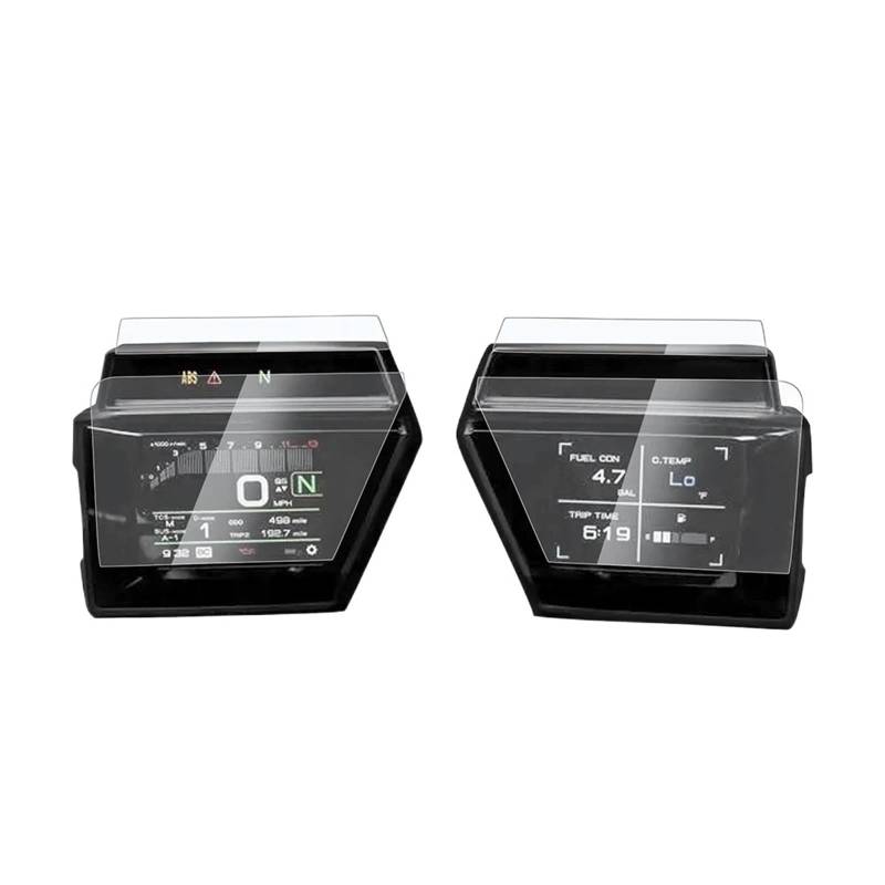 Für Tracer 9 GT 900 GT Für Tracer 9GT 900GT 2021-2022 Tacho Dashboard Instrument Film Anti-Scratch Cluster Screen Protector Motorrad Armaturenbrett Displayschutzfolie(2 pcs) von tnbru