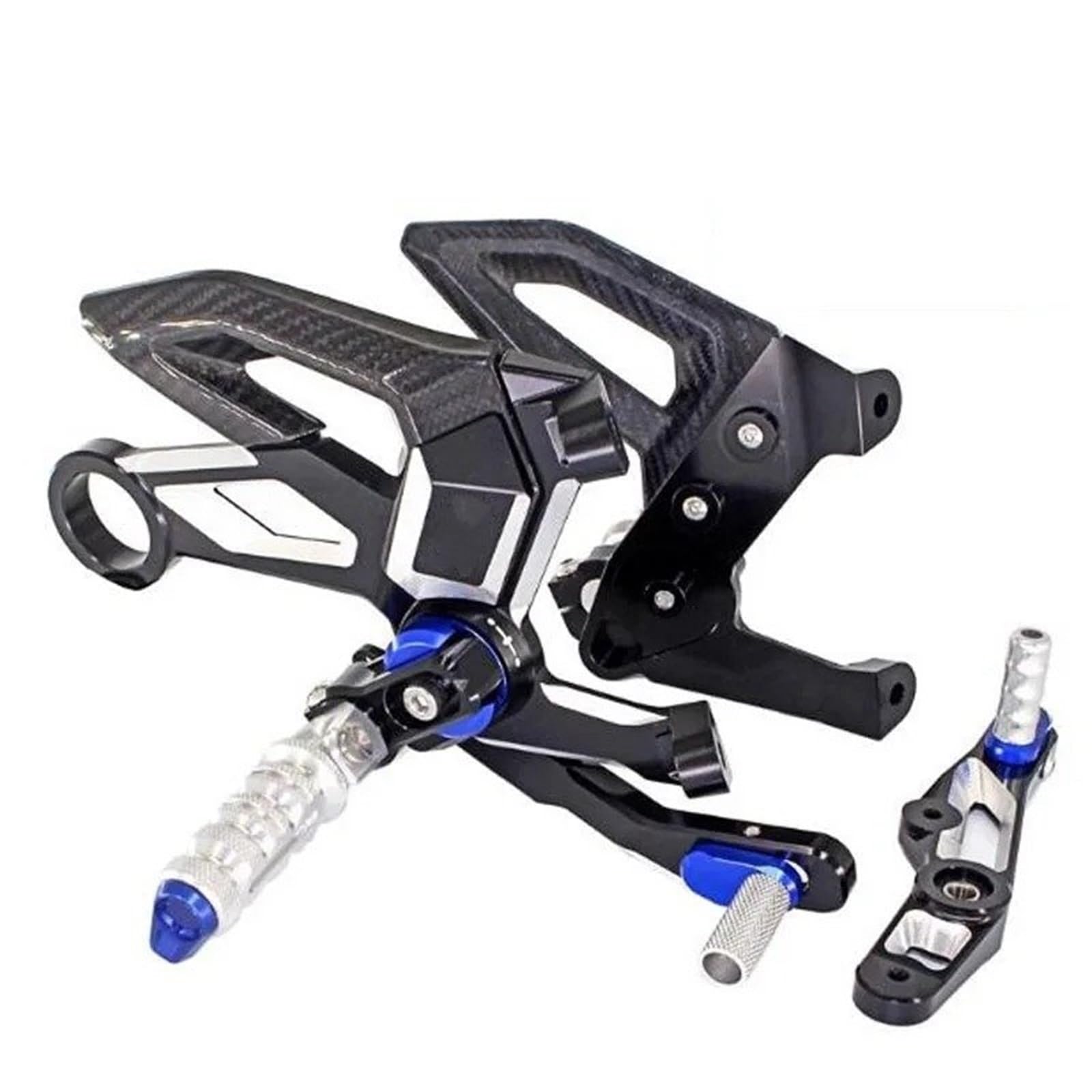 Motorrad Fußrasten Für S1000RR Für M1000RR 2019-2023 Fußrasten Fußrasten Carbon Fiber Ferse Flügel Teller Fußrastenanlage Motorrad Pedale(1 Set) von tnbru