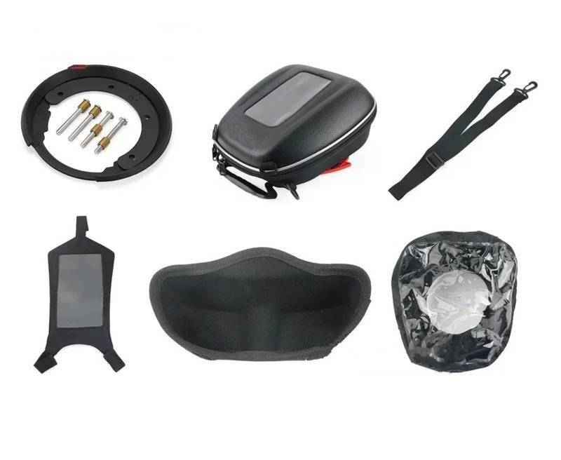 Motorradtasche Für Ducati Für Multistrada 950 1200 Für 1260S Motorrad Zubehör Tanklock Multi-Funktion Taschen Kraftstoff Tank Tasche Gepäck Motorrad Gepäckträgertaschen(Set of 6) von tnbru