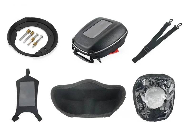 Motorradtasche Für Ducati Für Multistrada 950 1200 Kraftstoff Tank Tasche Gepäck Motorrad Zubehör Tanklock Multi-Funktion Taschen Motorrad Gepäckträgertaschen(Set of 6) von tnbru