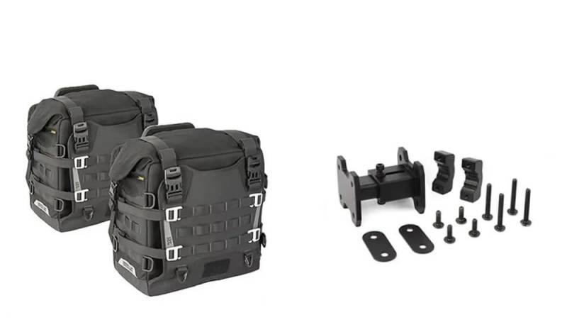 Motorradtasche Motorrad-Satteltasche 35 L Große Kapazität Schnellverschluss Motor-Seitenbox Wasserdicht Für Reiten Reisen Gepäck Gepäcktasche Motorrad Gepäckträgertaschen(2 Bag Add 1 Extender) von tnbru