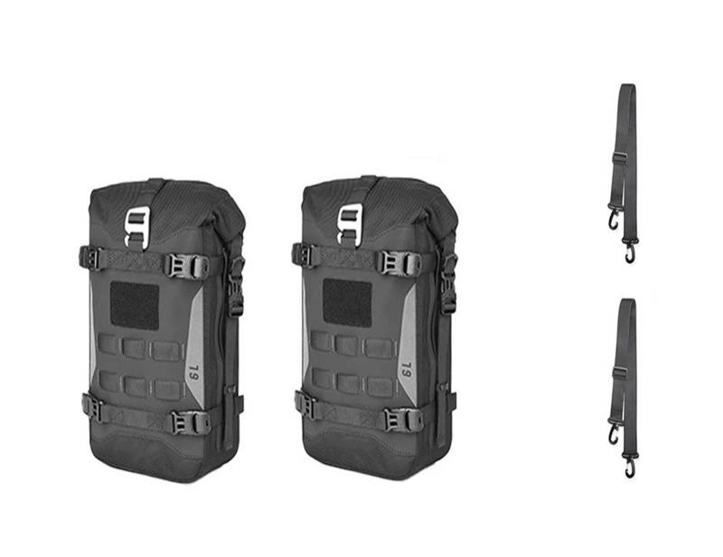 Motorradtasche Motorrad-Stoßstangenrandtasche 6L Mit Stützplatte Rückseitentasche wasserdichte Motor-Antikollisionsstangentasche Motorrad Gepäckträgertaschen(6L-2pieces) von tnbru