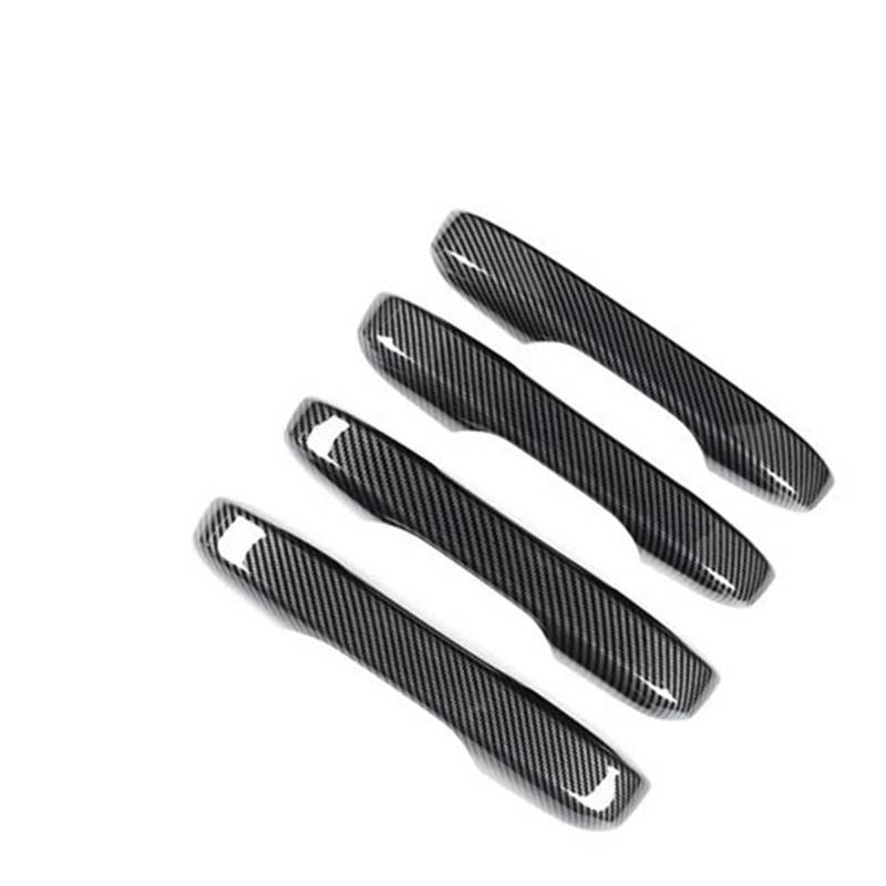 Zentrale Bedienfeld-Abdeckung Für 11th Für CIVIC 2022 Hardshell Overlay ABS Carbon Fiber Grain Innenausstattung Dashborad Lenkrad Türen Armlehne Schalthebel Trim Aufkleber Innen Zubehör(Door Handle Co von tnbru