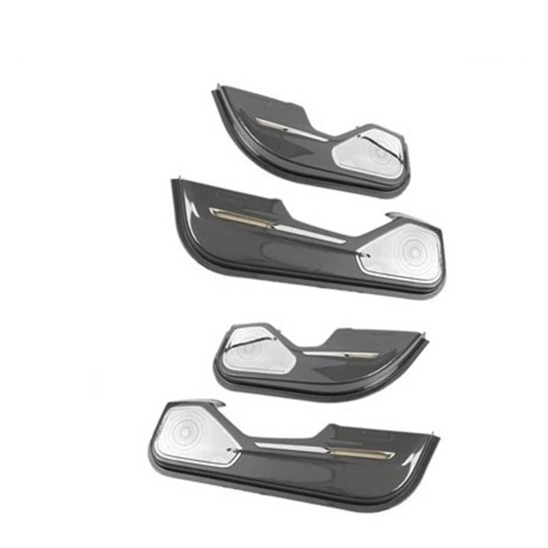 Zentrale Bedienfeld-Abdeckung Für 11th Für CIVIC 2022 Hardshell Overlay ABS Carbon Fiber Grain Innenausstattung Dashborad Lenkrad Türen Armlehne Schalthebel Trim Aufkleber Innen Zubehör(Door Anti-Kick von tnbru