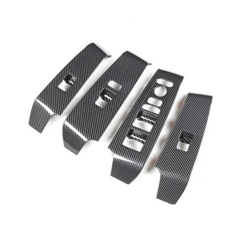 Zentrale Bedienfeld-Abdeckung Für 11th Für CIVIC 2022 Hardshell Overlay ABS Carbon Fiber Grain Innenausstattung Dashborad Lenkrad Türen Armlehne Schalthebel Trim Aufkleber Innen Zubehör(Windows Button von tnbru