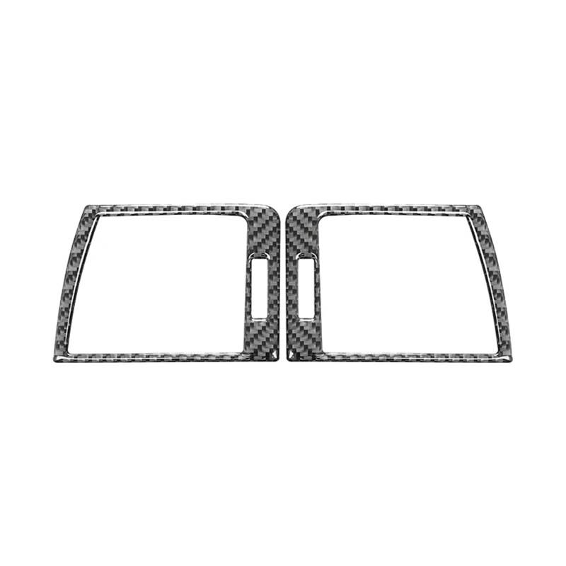 Zentrale Bedienfeld-Abdeckung Für 3er E46 1999-2004 Zubehör Kohlefaser Auto Armaturenbrett Panel Links Und Rechts Lüftungsschlitze Blendrahmen Abdeckung Aufkleber Trim Aufkleber Innen Zubehör(Black) von tnbru