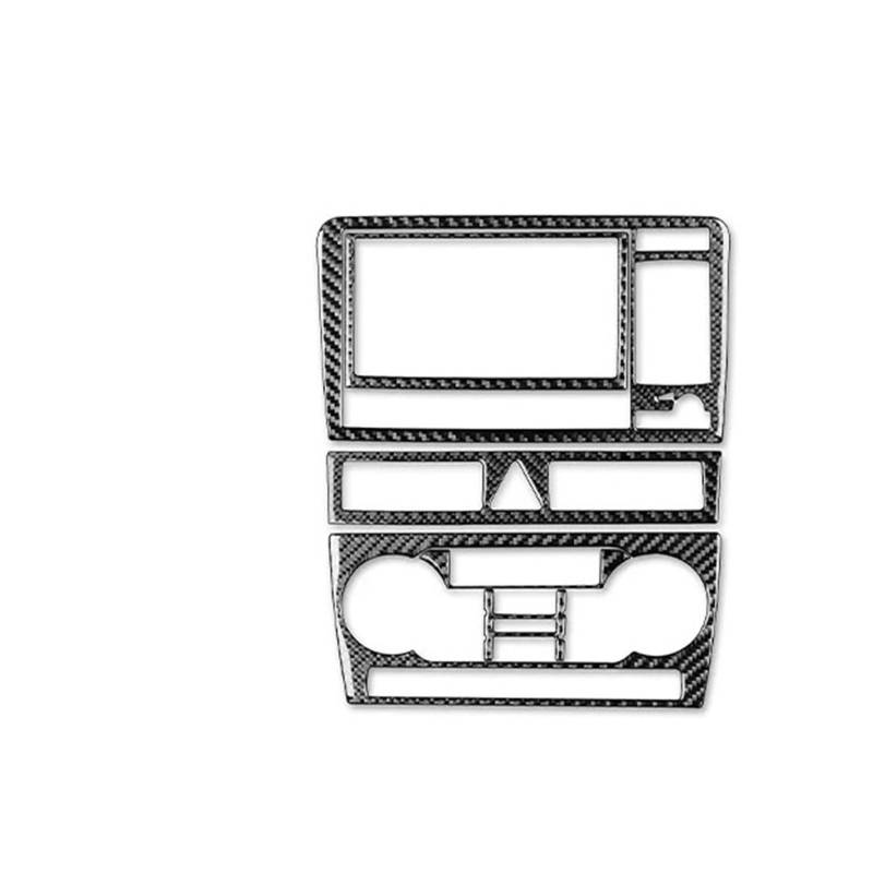 Zentrale Bedienfeld-Abdeckung Für A3 S3 8P 2006 2007 Carbon Fiber Gangschaltung Luftauslass Fensterheber Armaturenbrett Set Auto Innenausstattung Aufkleber Trim Aufkleber Innen Zubehör(27 A) von tnbru