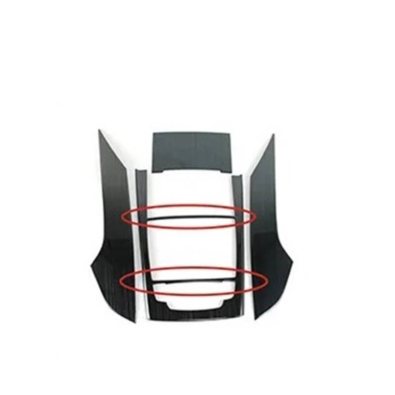 Zentrale Bedienfeld-Abdeckung Für A6 C7 2012-2018 Auto-Styling Innenausstattung Edelstahl Mittelkonsole Schalthebel Rahmen Dekoration Abdeckung Verkleidung Trim Aufkleber Innen Zubehör(A Black) von tnbru