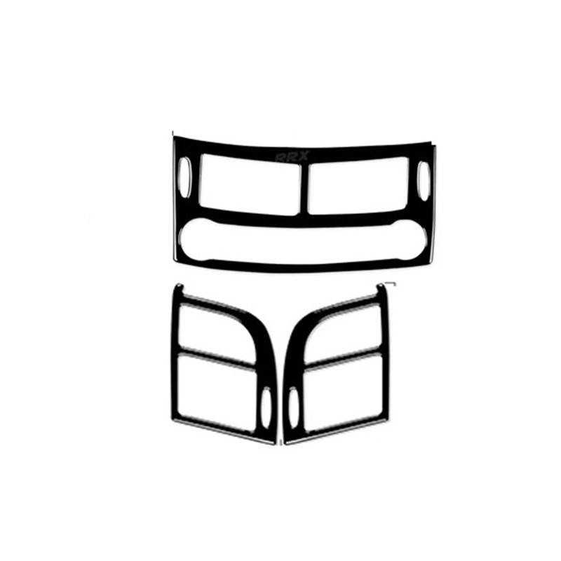 Zentrale Bedienfeld-Abdeckung Für Benz Für E-Klasse W211 2003-2009 Klavierlack Schwarz Zentralsteuerung Klimaanlage Steckdose Scheinwerfer Schalter Panel Trim Aufkleber Trim Aufkleber Innen Zubehör(Ai von tnbru