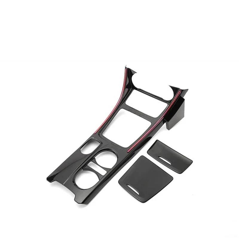 Zentrale Bedienfeld-Abdeckung Für Benz Für GLA Für CLA A Für Klasse W176 2013-2018 LHD ABS Kohlefaser Auto Mittelkonsole Wasserbecherhalter Verkleidung Trim Aufkleber Innen Zubehör(C) von tnbru