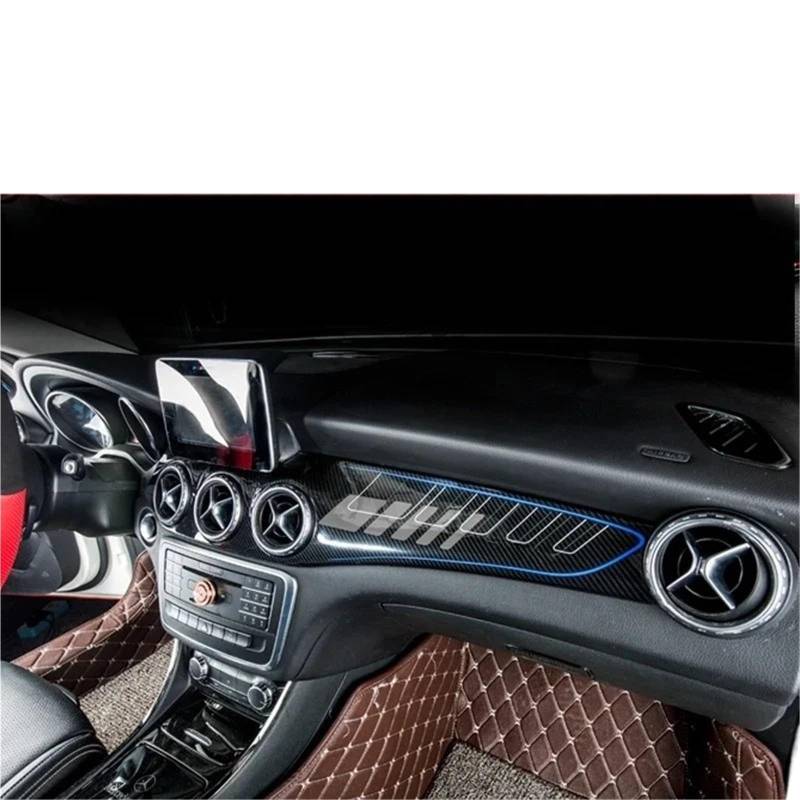 Zentrale Bedienfeld-Abdeckung Für Benz Für GLA Für CLA A Für Klasse W176 2013-2018 LHD ABS Kohlefaser Auto Mittelkonsole Wasserbecherhalter Verkleidung Trim Aufkleber Innen Zubehör(F) von tnbru