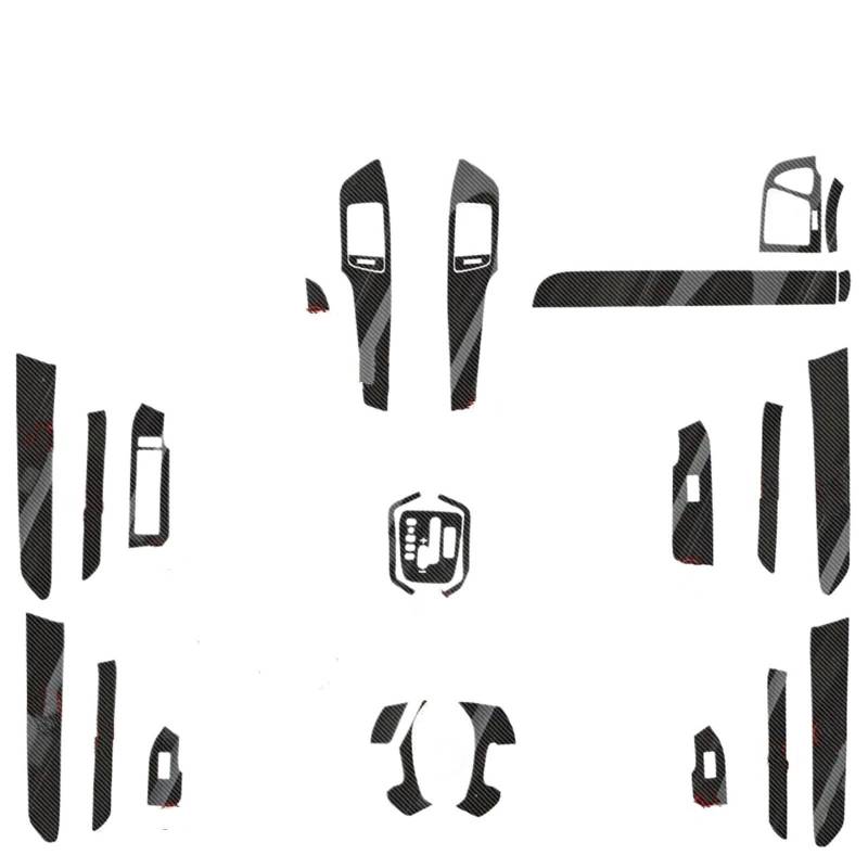 Zentrale Bedienfeld-Abdeckung Für Chevrolet Für CAPTIVA 2007-2011 Innen Zentrale Bedienfeld Türgriff Carbon Faser Aufkleber Aufkleber Auto Styling Zubehör Trim Aufkleber Innen Zubehör(Flash point blac von tnbru