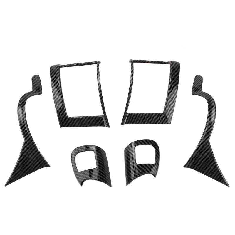 Zentrale Bedienfeld-Abdeckung Für Cooper Für Fließheck F55 F56 F57 2014 ‑ 2021 Konsole Air Vent Abdeckung Trim 6 Stücke Carbon Faser Dashboard Air Vent Abdeckung Trimmt Trim Aufkleber Innen Zubehör von tnbru