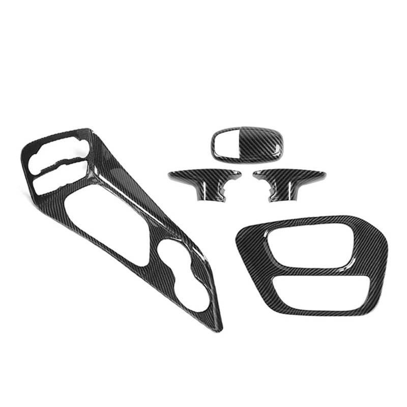 Zentrale Bedienfeld-Abdeckung Für Dodge Für Challenger 2015-2022 Interieur Carbon Look Auto Mittelkonsole Schalthebelverkleidung Dekoration Abdeckung Aufkleber Verkleidung Trim Aufkleber Innen Zubehör von tnbru
