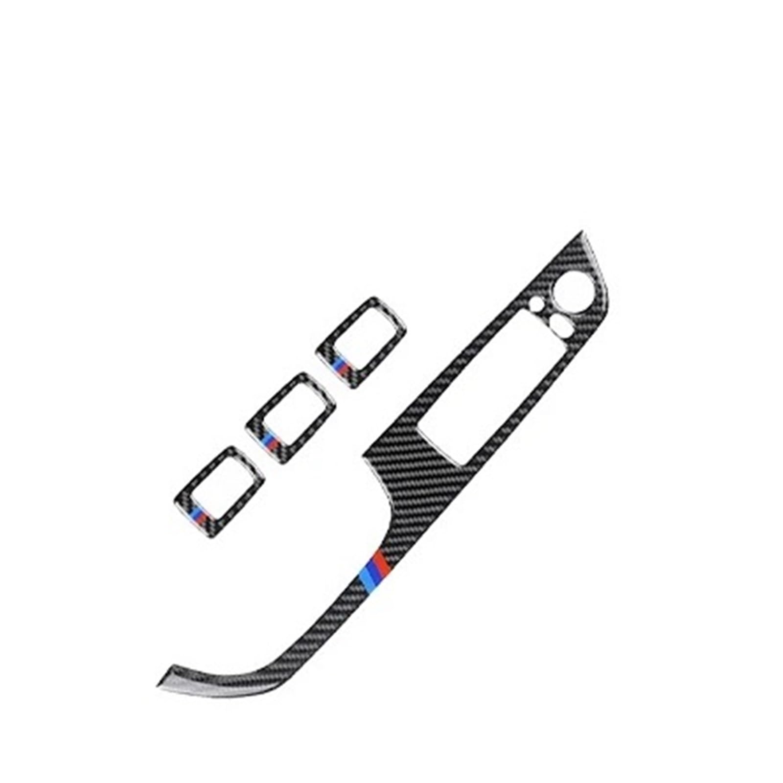 Zentrale Bedienfeld-Abdeckung Für E90 E92 E93 Kohlefaser-Aufkleber Fensterheber-Steuerung Fensterschalter Dekor Armlehne Panel Trim Car Styling Trim Aufkleber Innen Zubehör(A Style) von tnbru