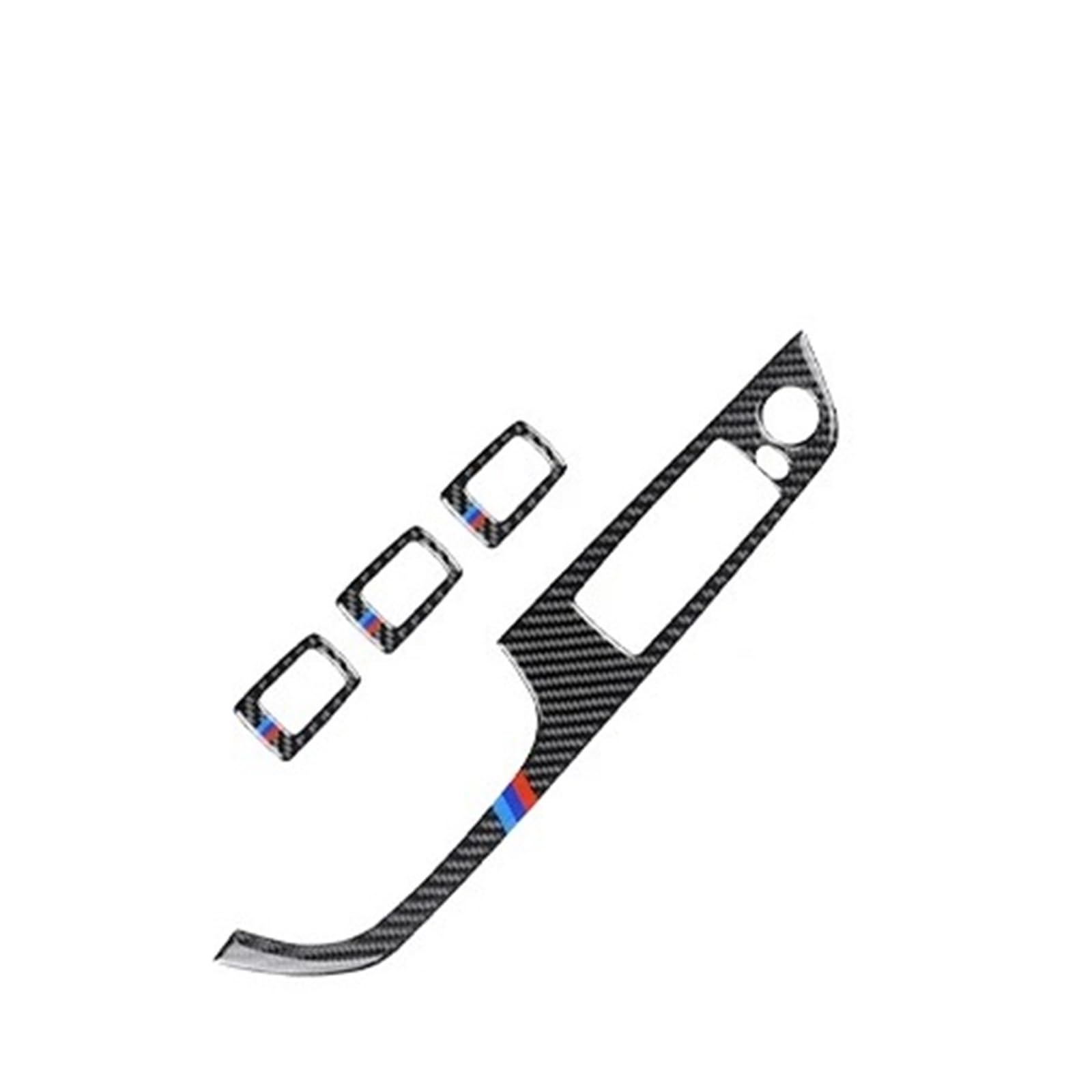 Zentrale Bedienfeld-Abdeckung Für E90 E92 E93 Kohlefaser-Aufkleber Fensterheber-Steuerung Fensterschalter Dekor Armlehne Panel Trim Car Styling Trim Aufkleber Innen Zubehör(C Style) von tnbru