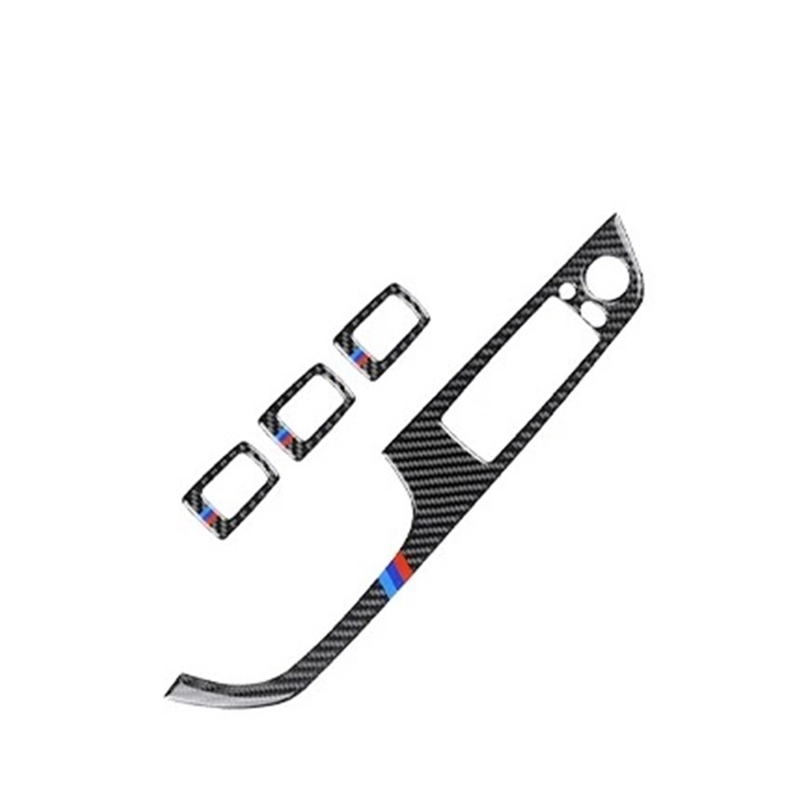 Zentrale Bedienfeld-Abdeckung Für E90 E92 E93 Kohlefaser-Aufkleber Fensterheber-Steuerung Fensterschalter Dekor Armlehne Panel Trim Car Styling Trim Aufkleber Innen Zubehör(F Style) von tnbru