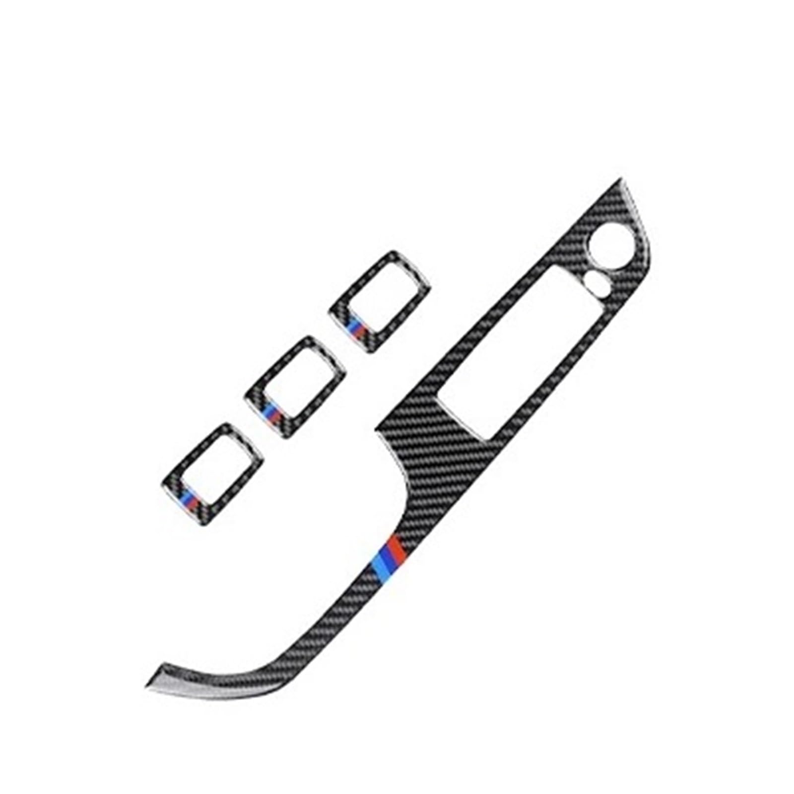 Zentrale Bedienfeld-Abdeckung Für E90 E92 E93 Kohlefaser-Aufkleber Fensterheber-Steuerung Fensterschalter Dekor Armlehne Panel Trim Car Styling Trim Aufkleber Innen Zubehör(H Style) von tnbru