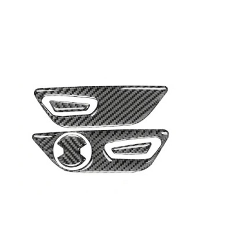 Zentrale Bedienfeld-Abdeckung Für Ford Für Mustang GT 2015-2021 Autozubehör Carbon Fiber Innenausstattung Autositz Einstellknopf Panel Rahmenverkleidung Aufkleber Dekor Trim Aufkleber Innen Zubehör(Ri von tnbru