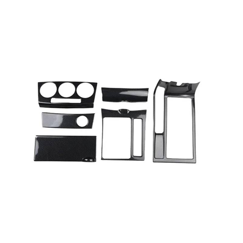 Zentrale Bedienfeld-Abdeckung Für Mazda 3 Für Axela 2003-2008 6 Teile/Satz Auto Getriebe Schalttafel Wasser Tasse Rahmen Klimaanlage Steuerung Anpassung Panel Trim Trim Aufkleber Innen Zubehör(Carbon von tnbru