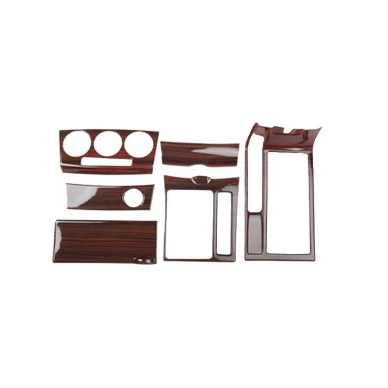 Zentrale Bedienfeld-Abdeckung Für Mazda 3 Für Axela 2003-2008 6 Teile/satz Auto Getriebe Schalttafel Wasser Tasse Rahmen Klimaanlage Steuerung Anpassung Panel Trim Trim Aufkleber Innen Zubehör(Wood gr von tnbru