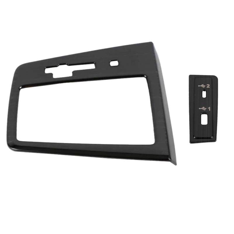 Zentrale Bedienfeld-Abdeckung Für Q3 2019 2020 2021 Innentürgriff Armaturenbrett Mittelkonsole Klimaanlage Gangschaltung Bedienfeld Wasserbecherhalter Trim Aufkleber Innen Zubehör(Gear Shifter Cover) von tnbru