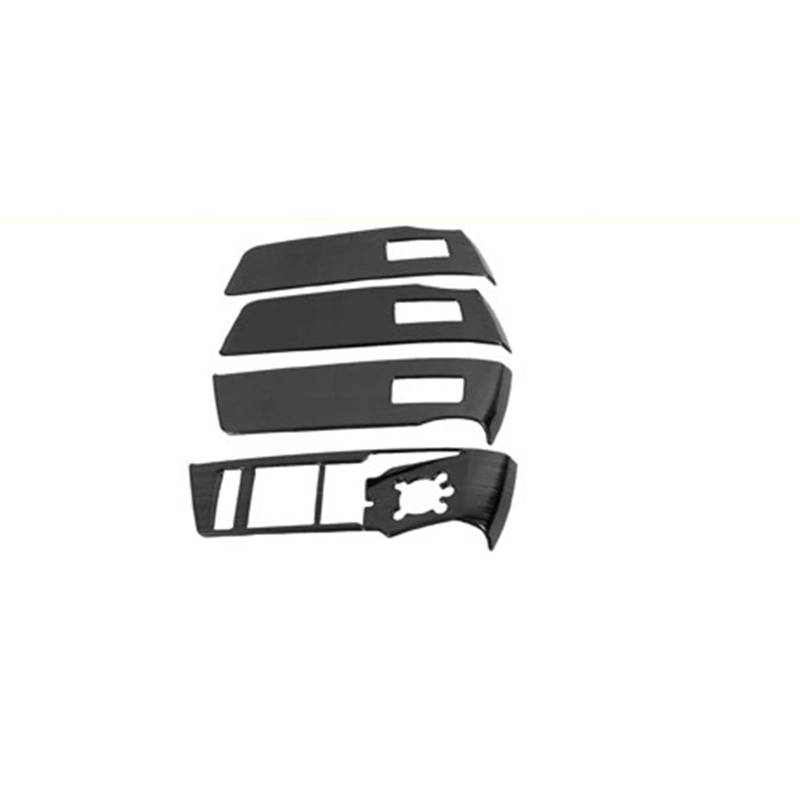 Zentrale Bedienfeld-Abdeckung Für Q3 2019 2020 2021 Innentürgriff Armaturenbrett Mittelkonsole Klimaanlage Gangschaltung Bedienfeld Wasserbecherhalter Trim Aufkleber Innen Zubehör(Window Lift Cover) von tnbru