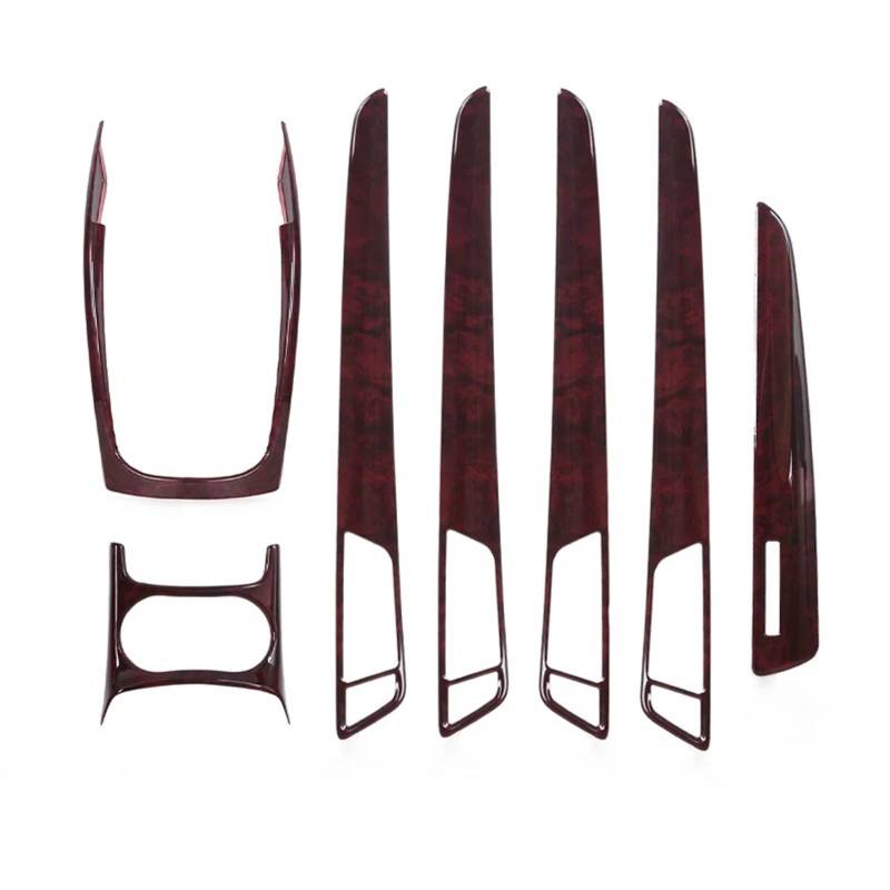 Zentrale Bedienfeld-Abdeckung Für Q5 2010-2016 Auto LHD Konsole Armlehne Gangschaltung Dekoration Rahmen Abdeckung Trim Carbon Faser Farbe Innen Trim Aufkleber Innen Zubehör(Brown 1set) von tnbru