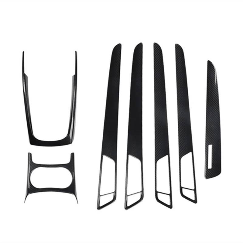Zentrale Bedienfeld-Abdeckung Für Q5 2010-2016 Auto LHD Konsole Armlehne Gangschaltung Dekoration Rahmen Abdeckung Trim Carbon Faser Farbe Innen Trim Aufkleber Innen Zubehör(Carbon Fiber 1set) von tnbru