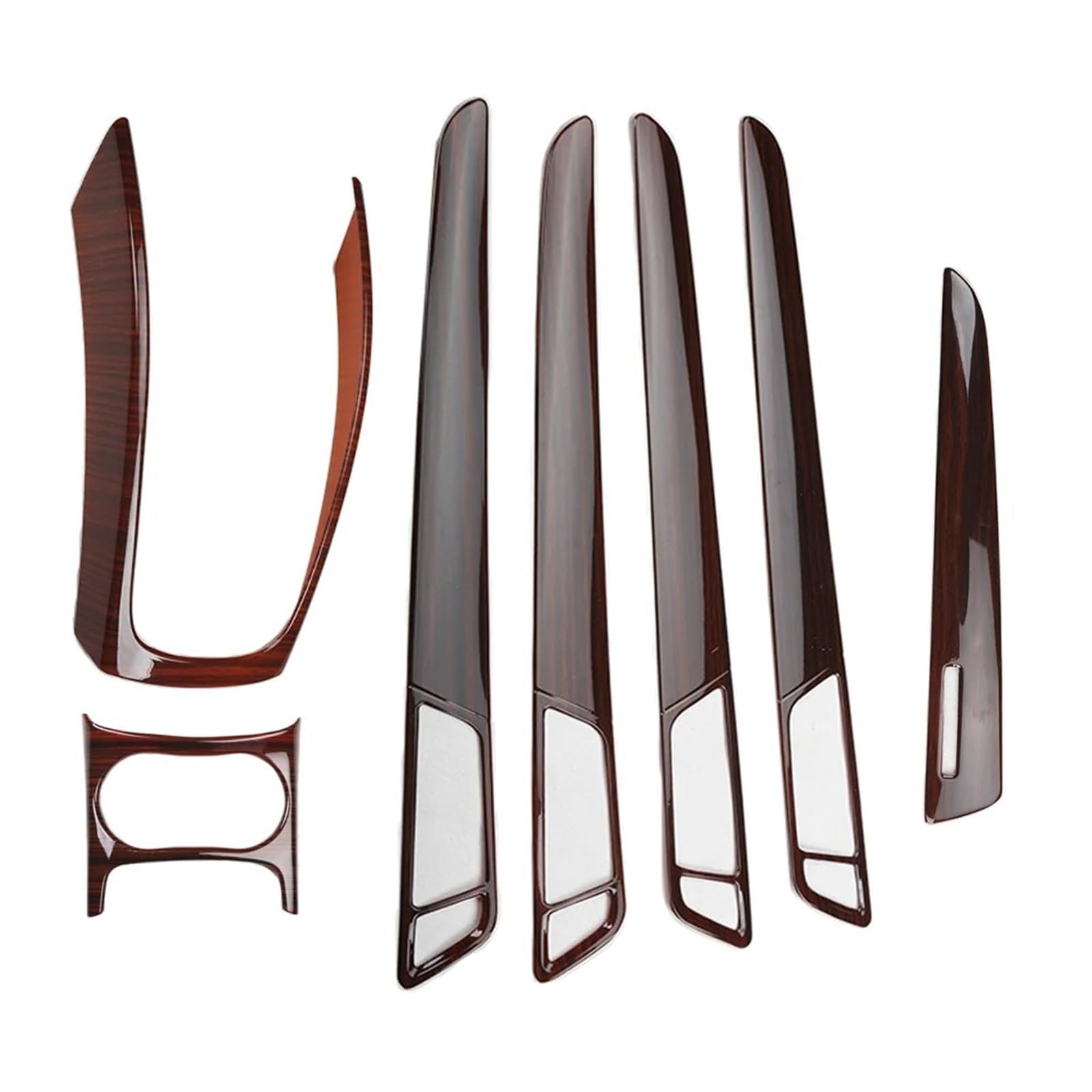 Zentrale Bedienfeld-Abdeckung Für Q5 2010-2016 Auto LHD Konsole Armlehne Gangschaltung Dekoration Rahmen Abdeckung Trim Carbon Faser Farbe Innen Trim Aufkleber Innen Zubehör(Peach Wood 1set) von tnbru