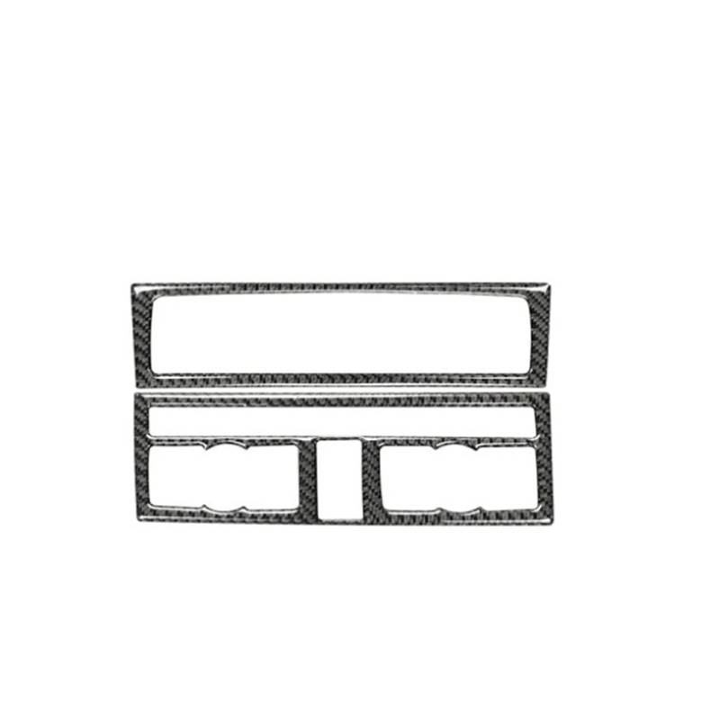 Zentrale Bedienfeld-Abdeckung Für Q7 2008-2015 Innentür Armlehne Knopfrahmen Autozubehör Carbon Fiber CD Panel Windows Control Gear Panel Trim Trim Aufkleber Innen Zubehör(Console cd) von tnbru