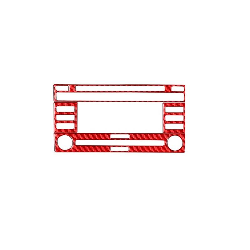 Zentrale Bedienfeld-Abdeckung Für Subaru Für Impreza 2009 2010 2011 Zubehör Auto Carbon Fiber Innen Zentrale Bedienfeld Set CD Air Outlet Trim Aufkleber Trim Aufkleber Innen Zubehör(A red) von tnbru