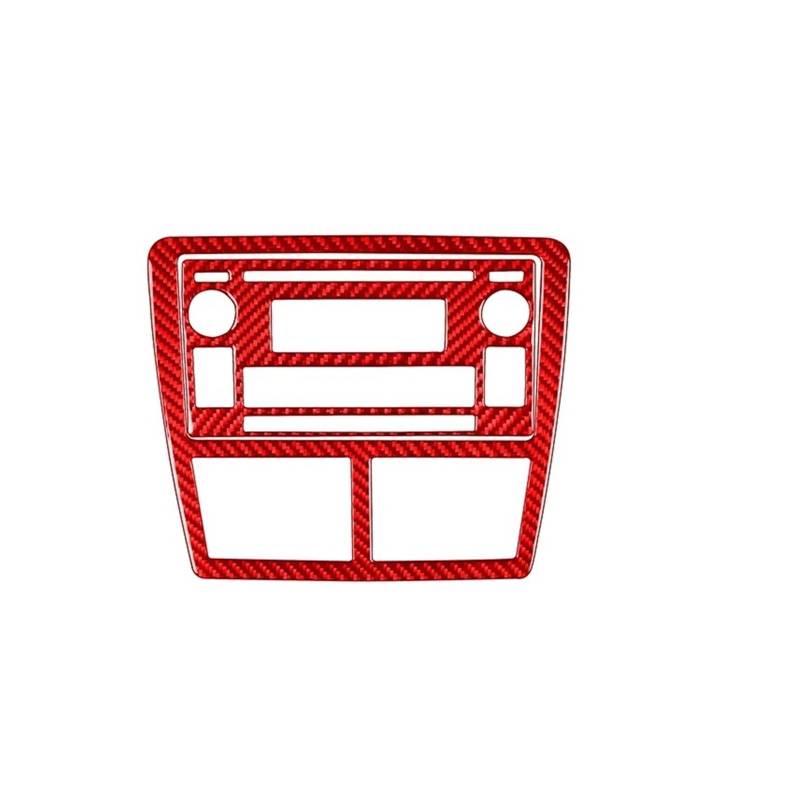 Zentrale Bedienfeld-Abdeckung Für Subaru Für Impreza 2009 2010 2011 Zubehör Auto Carbon Fiber Innen Zentrale Bedienfeld Set CD Air Outlet Trim Aufkleber Trim Aufkleber Innen Zubehör(Set B red) von tnbru