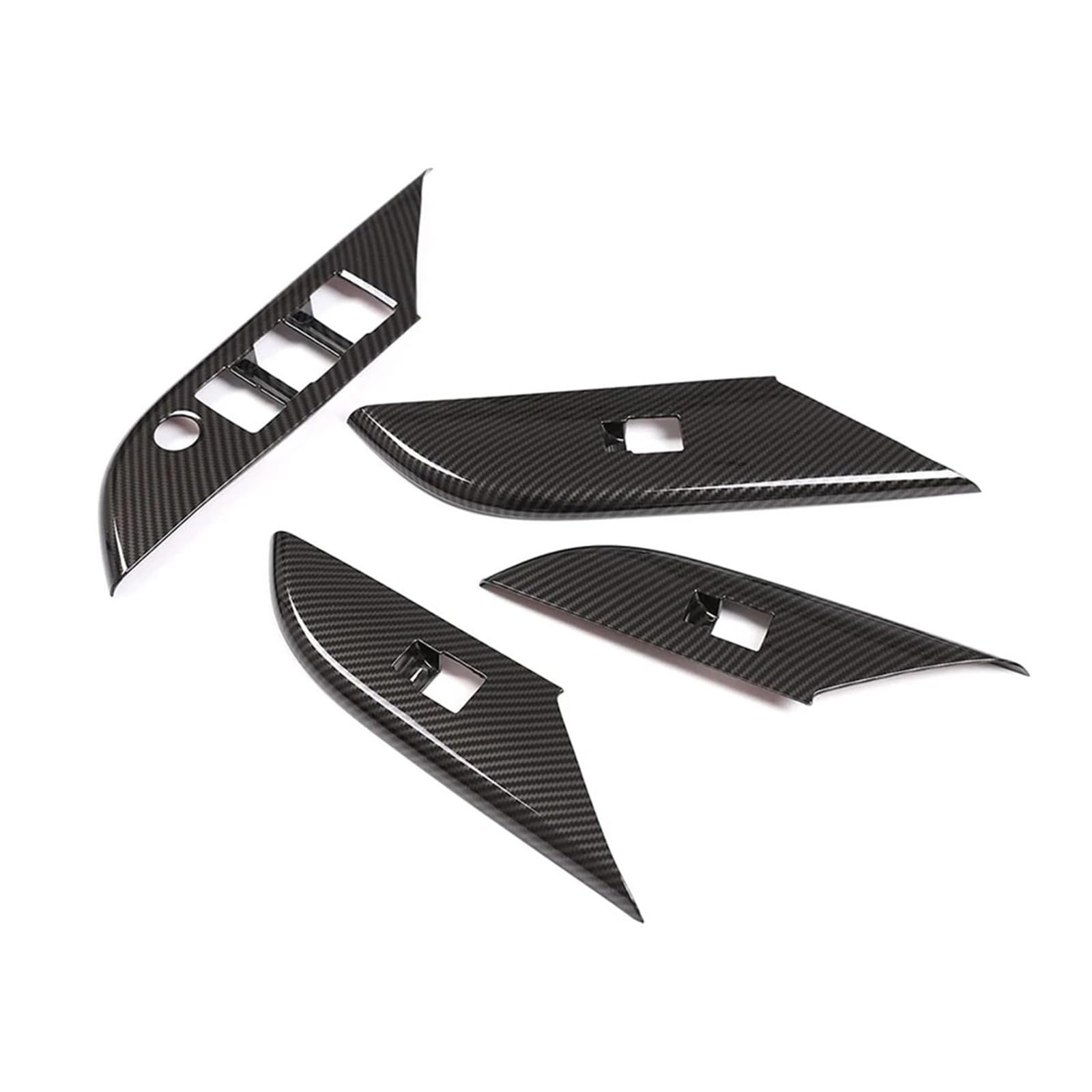 Zentrale Bedienfeld-Abdeckung Für Toyota Für Hilux 2015 2016 2017 2018 2019 2020 2021 (ABS Carbon Fiber) Auto Tür Armlehne Fenster Schalter Panel Abdeckung Trim Trim Aufkleber Innen Zubehör von tnbru