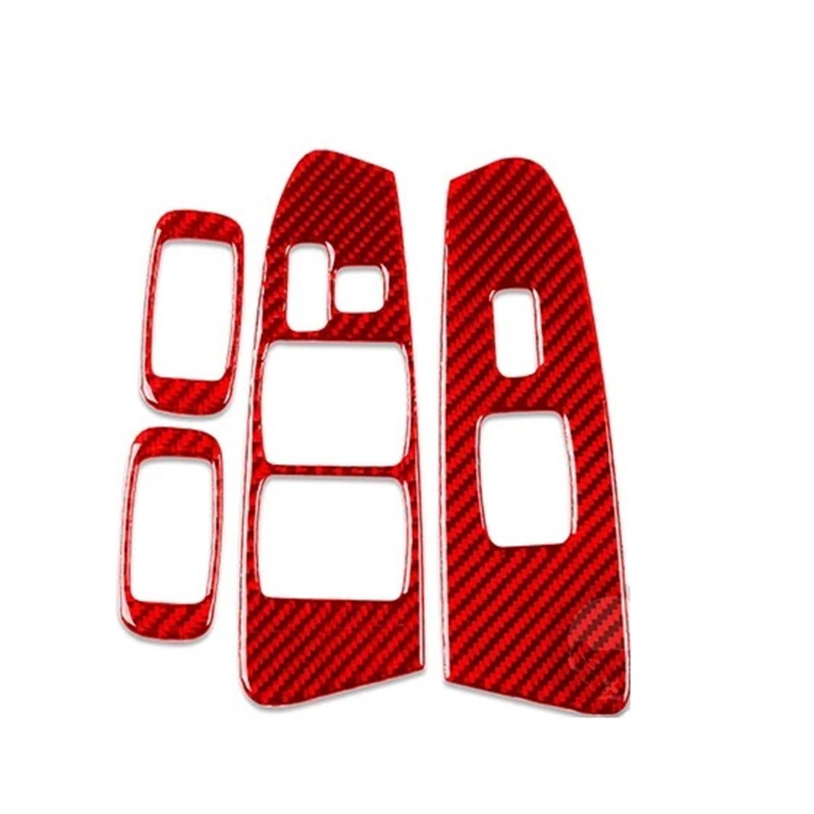 Zentrale Bedienfeld-Abdeckung Für Toyota Für Tacoma 2009 2010 2011 Tür Fensterheber Bedienfeld Aufkleber Auto Innen Zubehör Carbon Faser Trim Aufkleber Innen Zubehör(Red) von tnbru