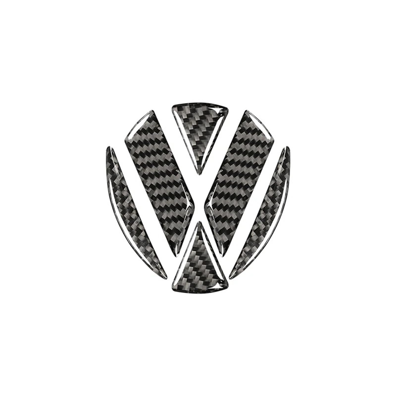 Zentrale Bedienfeld-Abdeckung Für VW Für Golf 7 Für GTI Mk7 2013-2019 Kohlefaser Auto Vorne Und Hinten Logo Dekorative Aufkleber Zierleiste Autozubehör Trim Aufkleber Innen Zubehör(Rear Logo) von tnbru