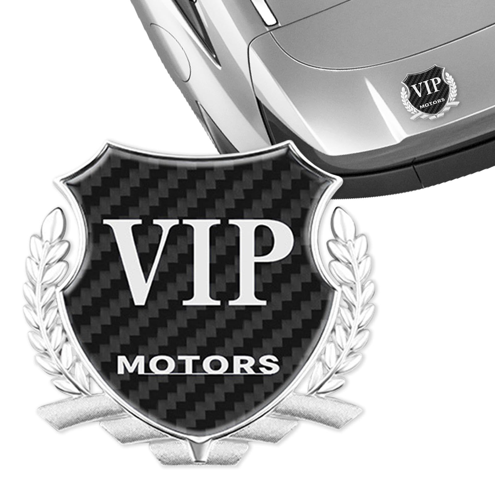 tongfeng Autoabzeichen und Embleme, VIP-Abzeichen für Autos - Auto Body VIP Boot Aufkleber | VIP-Buchstaben-Design, Auto-Metallschilder, Weizenährenmuster, rostfreie Kohlefaser für die Außenseite des tongfeng Autoabzeichen und Embleme, VIP-Abzeichen für Autos - Auto Body VIP Boot Aufkleber | VIP-Buchstaben-Design, Auto-Metallschilder, Weizenährenmuster, rostfreie Kohlefaser für die Außenseite des von tongfeng
