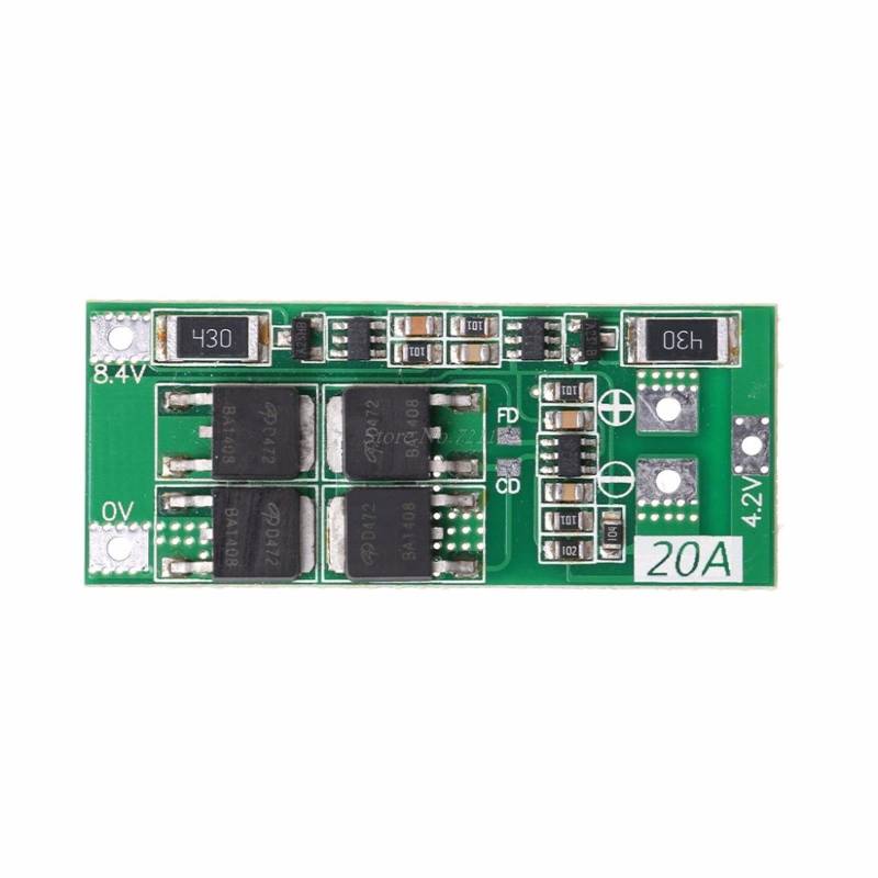2S 8,4V 20A Ausgewogene Version BMS-Ladegerät-Schutzmodul, Lithium-Batterie-Schutzplatine für Kurzschlussschutz von tooloflife
