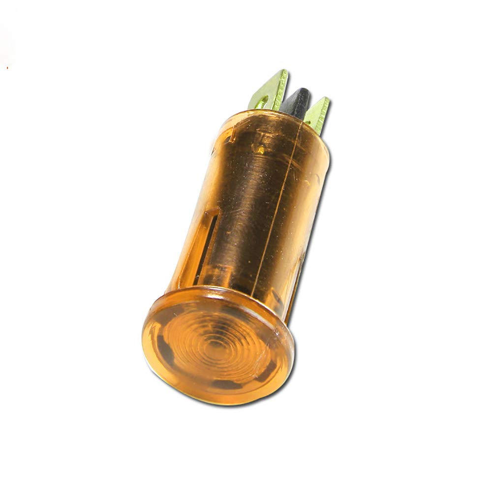 AC220V Signallampe Signalleuchte Kontrollleuchte Meldeleuchte LED AC DC 2 Colors mit 12.5mm Metallfassung Gelb von tooloflife