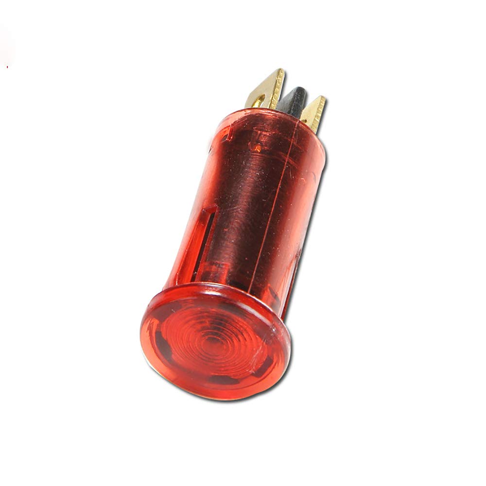 DC12V Signallampe Signalleuchte Kontrollleuchte Meldeleuchte LED AC DC 2 Colors mit 12.5mm Metallfassung Rot von tooloflife