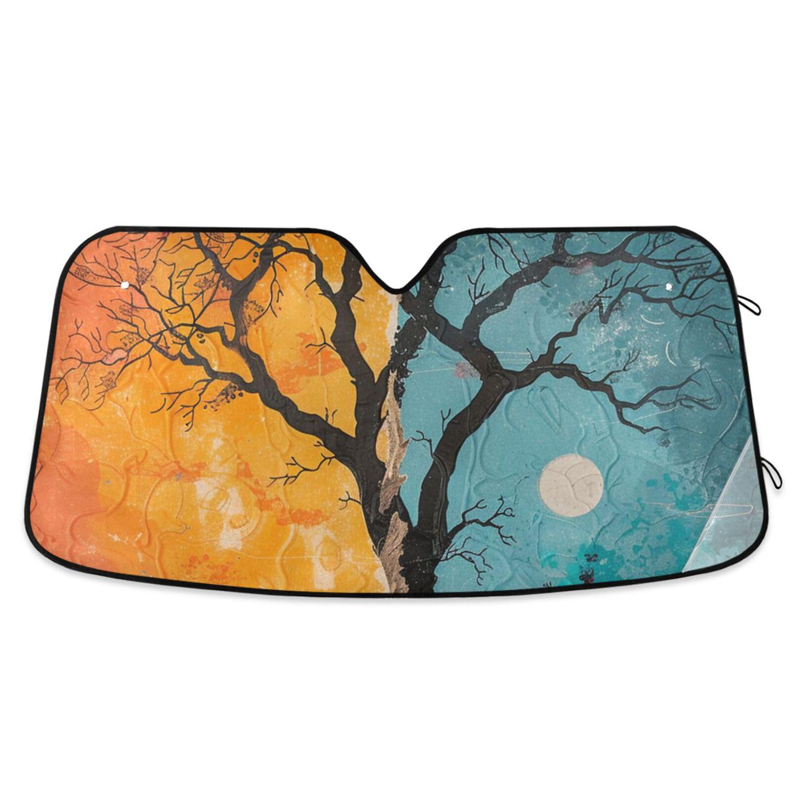Magischer Auto-Sonnenschutz, Windschutzscheibe, faltbar, Hitzeschutz für Frontscheibe, Sonnenschirm, Größe 70,1 x 140,7 cm Magischer Auto-Sonnenschutz, Windschutzscheibe, faltbar, Hitzeschutz für Frontscheibe, Sonnenschirm, Größe 70,1 x 140,7 cm von tplaotee