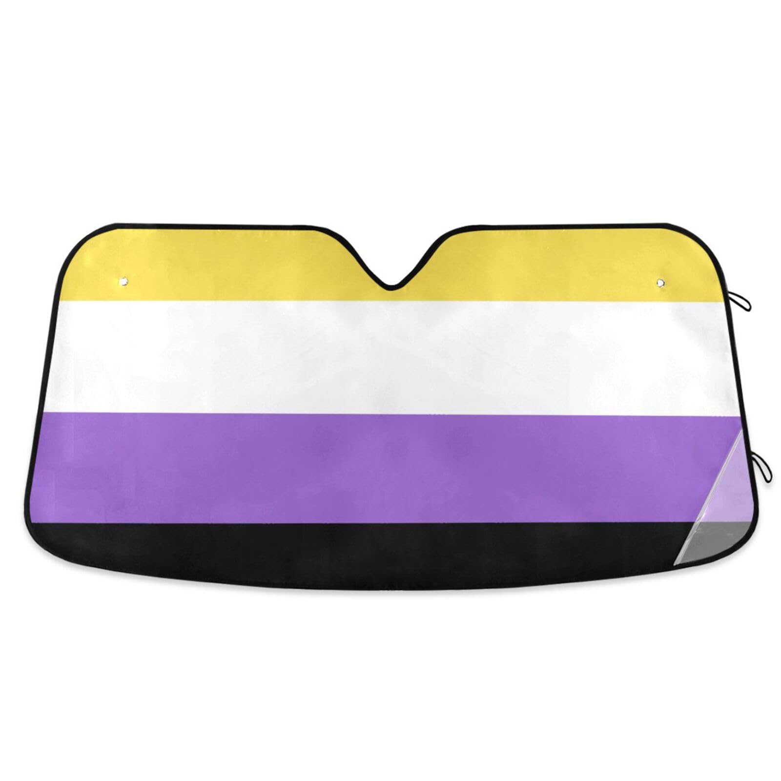 Non-Binary Pride Flag Nb Nonbinary Pride LGBT Sonnenschutz für Windschutzscheibe, faltbar, reflektierend, Sonnenschutz, Windschutz, polarisado para carro, Größe 70,1 x 139,7 cm Non-Binary Pride Flag Nb Nonbinary Pride LGBT Sonnenschutz für Windschutzscheibe, faltbar, reflektierend, Sonnenschutz, Windschutz, polarisado para carro, Größe 70,1 x 139,7 cm von tplaotee