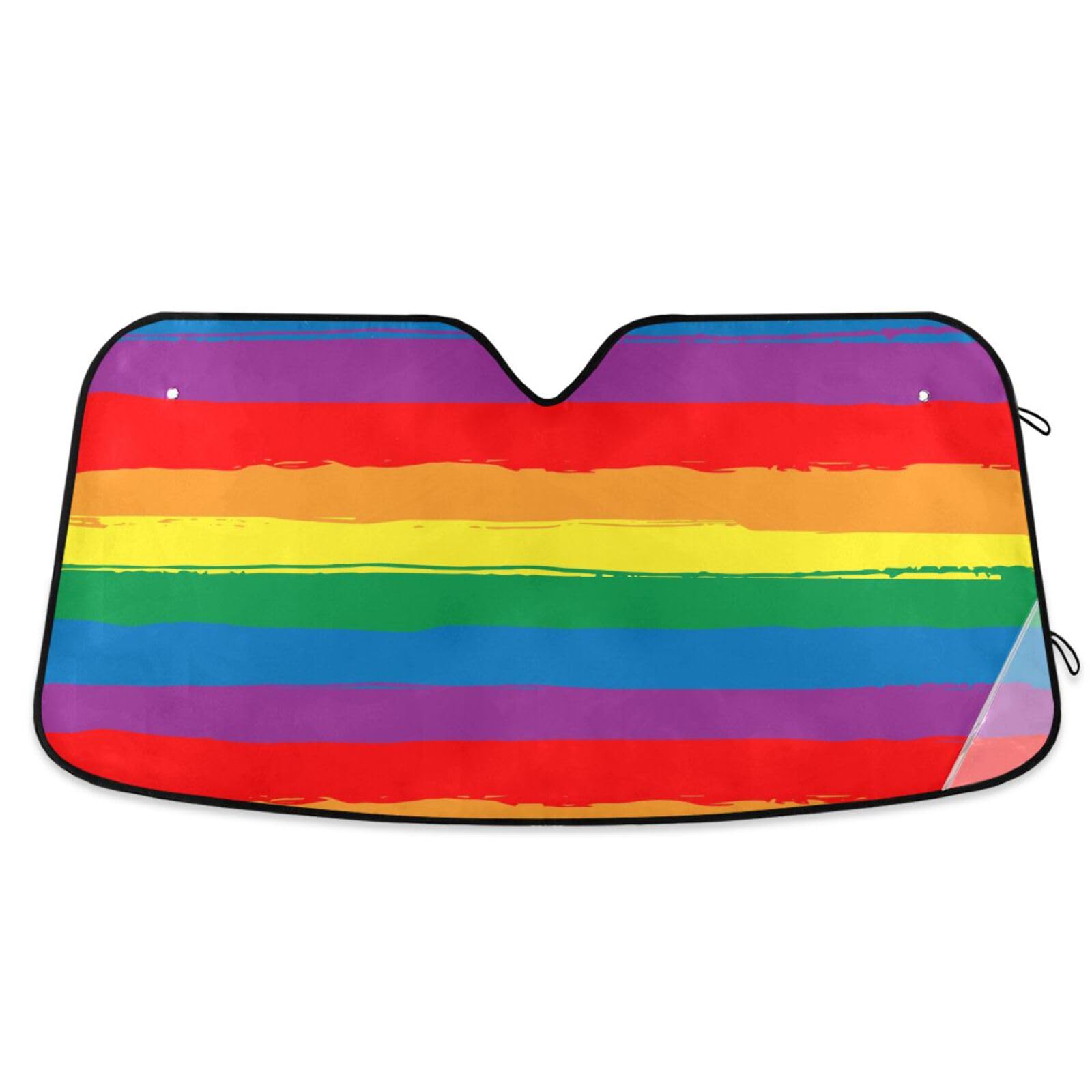 Rainbow Pride Flaggenparade LGBTQ Community-Sonnenschutz für Windschutzscheibe, zusammenklappbarer Sonnenschutz für Frontscheibe, Automatik, Größe 70,1 x 139,7 cm Rainbow Pride Flaggenparade LGBTQ Community-Sonnenschutz für Windschutzscheibe, zusammenklappbarer Sonnenschutz für Frontscheibe, Automatik, Größe 70,1 x 139,7 cm von tplaotee
