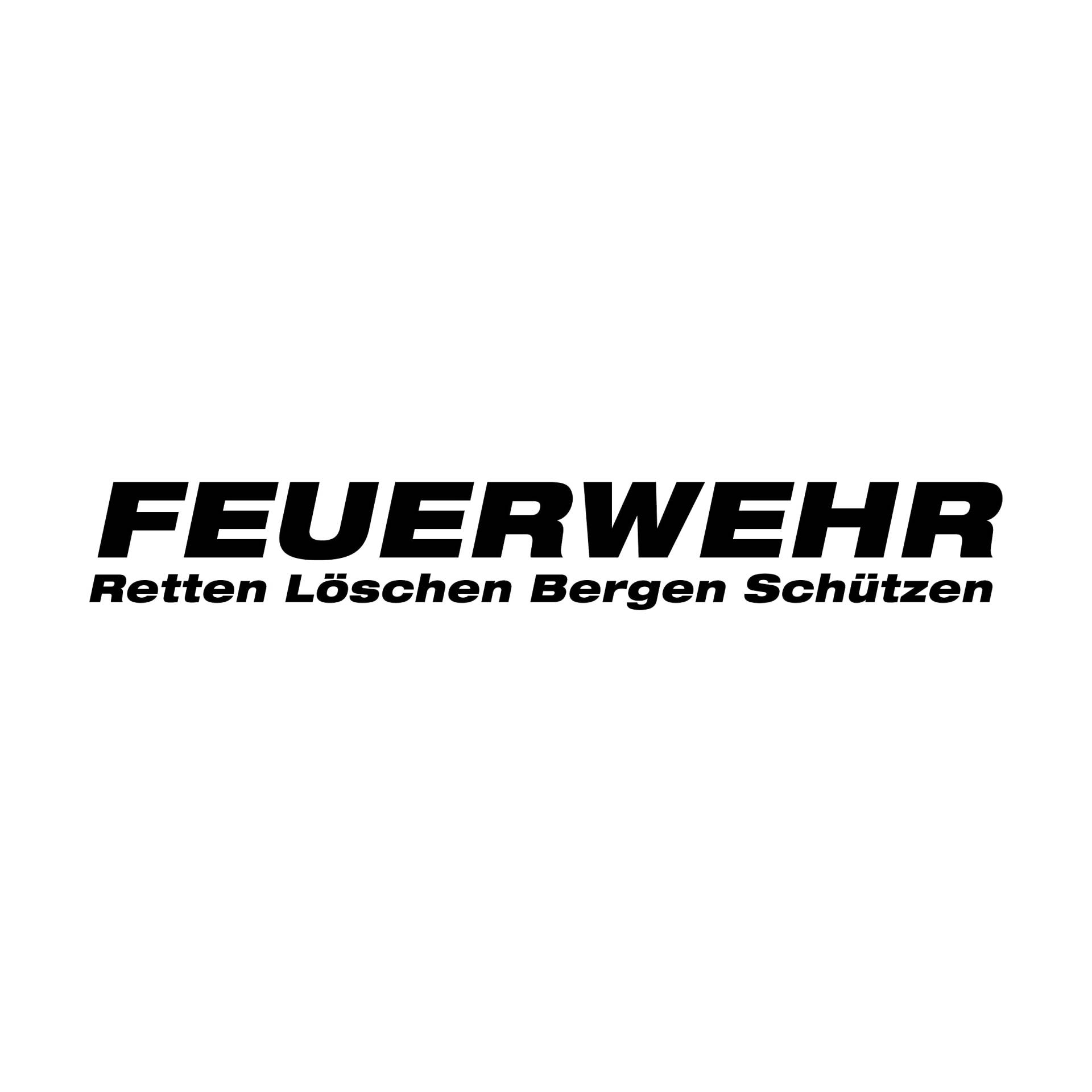 tradercat Auto Aufkleber Feuerwehr Retten Löschen Bergen Schützen - Sticker für alle Oberflächen - Fenster, Seitenspiegel, Heckscheibe, Motorhaube, Fahrzeug – mit Anleitung (Weiss, 100 x 14 cm) von tradercat