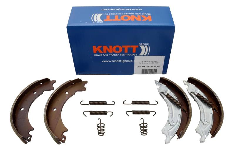 Original Knott Bremsbacken Satz 200x30 Bremse 20-963 für eine Achse passend für Westfalia 403132.001 403132001 von trailer parts4u