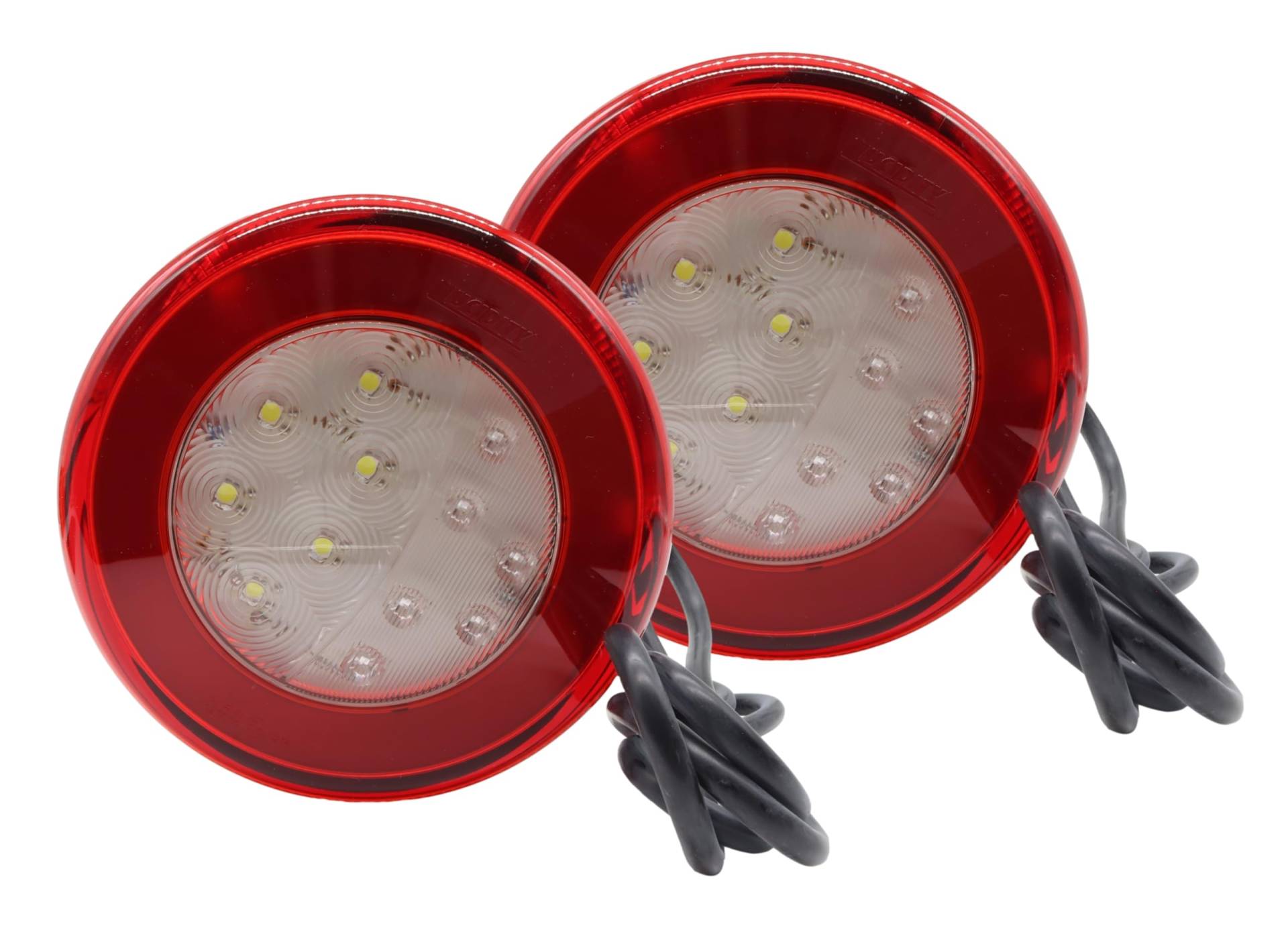 Paar 12V/24V LED Leuchte rund Rückleuchte Nebelschluss Bremslicht Rückfahrlicht Anhänger Trailer Paar 12V/24V LED Leuchte rund Rückleuchte Nebelschluss Bremslicht Rückfahrlicht Anhänger Trailer von trailer parts4u