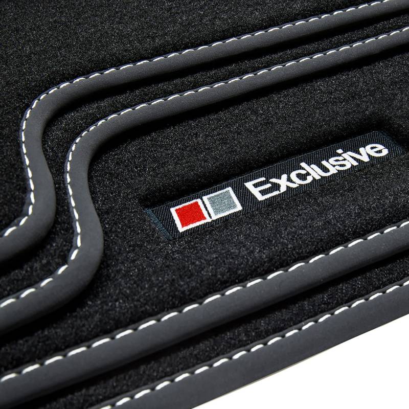 tuning-art A70 Fußmatten Exclusive-Line für Audi e-tron GT 2021-, Naht:Silber von tuning-art