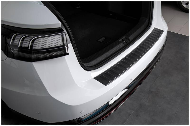 tuning-art L3112 Edelstahl Ladekantenschutz passend für Volkswagen ID.7 Tourer 2024- Pulverbeschichtet, Farbe:Schwarz Pulverbeschichtet von tuning-art
